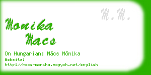 monika macs business card