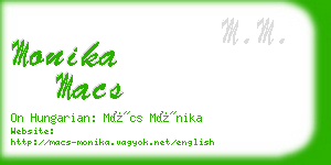 monika macs business card